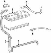 Mercedes Battery Cable - Genuine Mercedes 1635400230