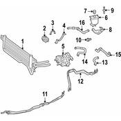 Mercedes Engine Coolant Hose  - Genuine Mercedes 1645007775