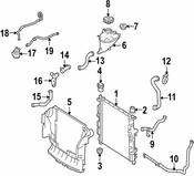 Mercedes Radiator Coolant Hose   - Genuine Mercedes 1645008075