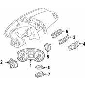 Mercedes Active Suspension Mode Switch -  Genuine Mercedes 16487008589174