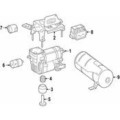 Mercedes Suspension Self-Leveling Unit Accumulator -  Genuine Mercedes 1663200215