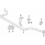 Mercedes Suspension Stabilizer Bar - Genuine Mercedes 1703230365