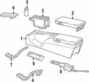 Mercedes Parking Brake Lever Cover -  Genuine Mercedes 1704270120