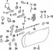 Mercedes Door Latch Assembly - Genuine Mercedes 1707200435