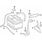 Mercedes Battery Cable  - Genuine Mercedes 1715400230