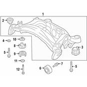 Mercedes Suspension Crossmember Insulator -  Genuine Mercedes 1723510600