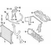 Mercedes Radiator Coolant Hose   - Genuine Mercedes 1725000075