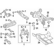 Mercedes Suspension Crossmember Insulator -  Genuine Mercedes 1763520800