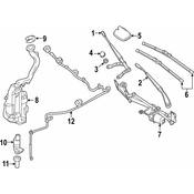 Mercedes Windshield Wiper Arm   - Genuine Mercedes 1768200144