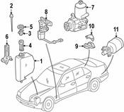 Mercedes Active Suspension Fluid Reservoir -  Genuine Mercedes 2023200314