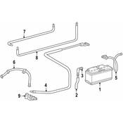 Mercedes Battery Cable  - Genuine Mercedes 2025400730
