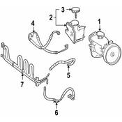 Mercedes Power Steering Return Hose - Genuine Mercedes 2034667281