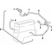 Mercedes HVAC Heater Hose - Genuine Mercedes 2038303096
