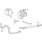 Mercedes Power Steering Return Hose - Genuine Mercedes 2039973682