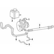 Mercedes Power Steering Return Hose - Genuine Mercedes 2039975582