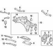 Mercedes Suspension Crossmember Insulator -  Genuine Mercedes 2043500075