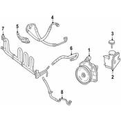 Mercedes Power Steering Return Hose - Genuine Mercedes 2044606724