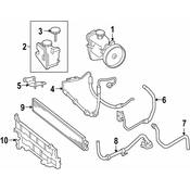 Mercedes Power Steering Return Hose - Genuine Mercedes 2044607624