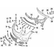 Mercedes Bumper Trim -  Genuine Mercedes 2048853374