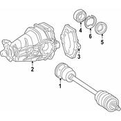 Mercedes Differential Carrier Bearing - Genuine Mercedes 2049800302