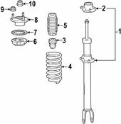 Mercedes Suspension Strut Bumper -  Genuine Mercedes 2053212006