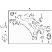 Mercedes Suspension Crossmember Stop -  Genuine Mercedes 2053527800