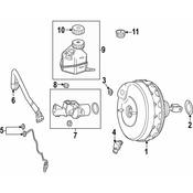 Mercedes Brake Vacuum Hose -  Genuine Mercedes 2054301029