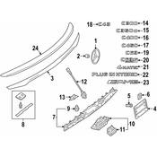 Mercedes Deck Lid Emblem -  Genuine Mercedes 2058171715