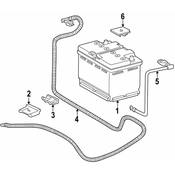 Mercedes Battery Cable  - Genuine Mercedes 2105401930