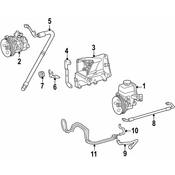 Mercedes Power Steering Return Hose - Genuine Mercedes 2109970682