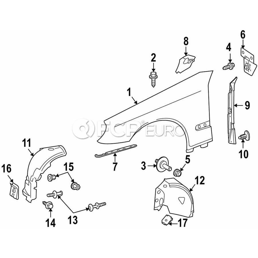 Mercedes Fender Splash Shield - Genuine Mercedes 2116982930 | FCP Euro