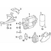 Mercedes Suspension Air Compressor Insulator -  Genuine Mercedes 2123260081