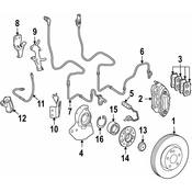 Mercedes Brake Hydraulic Line Bracket -  Genuine Mercedes 2214211294
