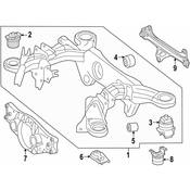 Mercedes Suspension Crossmember Stop -  Genuine Mercedes 2233526100