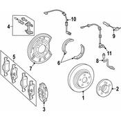 Mercedes Parking Brake Shoe -  Genuine Mercedes 2304200320