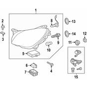 Mercedes Headlight Assembly -  Genuine Mercedes 2308204859
