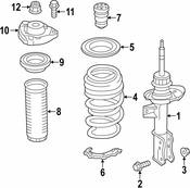 Mercedes Suspension Strut -  Genuine Mercedes 2423230500