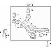 Mercedes Suspension Crossmember Insulator -  Genuine Mercedes 2423510200