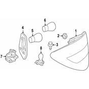 Mercedes Tail Light Assembly - Genuine Mercedes 251820196464