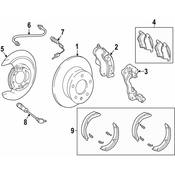 Mercedes Brake Backing Plate -  Genuine Mercedes 4634230320
