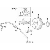 Mercedes Brake Vacuum Hose -  Genuine Mercedes 4634302000