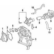 Mercedes Engine Coolant Hose  - Genuine Mercedes 651200035864