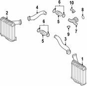 Porsche Intercooler Pipe - Genuine Porsche 95511062401