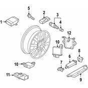 Porsche Tire Pressure Monitoring System Sensor - Genuine Porsche 95560602100
