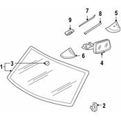 Porsche Interior Rear View Mirror Cap - Genuine Porsche 9557315170001C