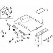Porsche Sun Visor Holder - Genuine Porsche 955731827009B9