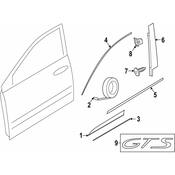 Porsche Door Emblem - Genuine Porsche 95B800951