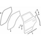Porsche Door Seal Clip - Genuine Porsche 95B837069