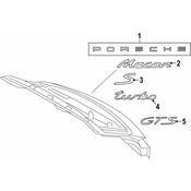 Porsche Hatch Emblem - Genuine Porsche 95B853675G
