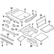 Porsche Luggage Compartment Cover - Genuine Porsche 95B867769JOD3